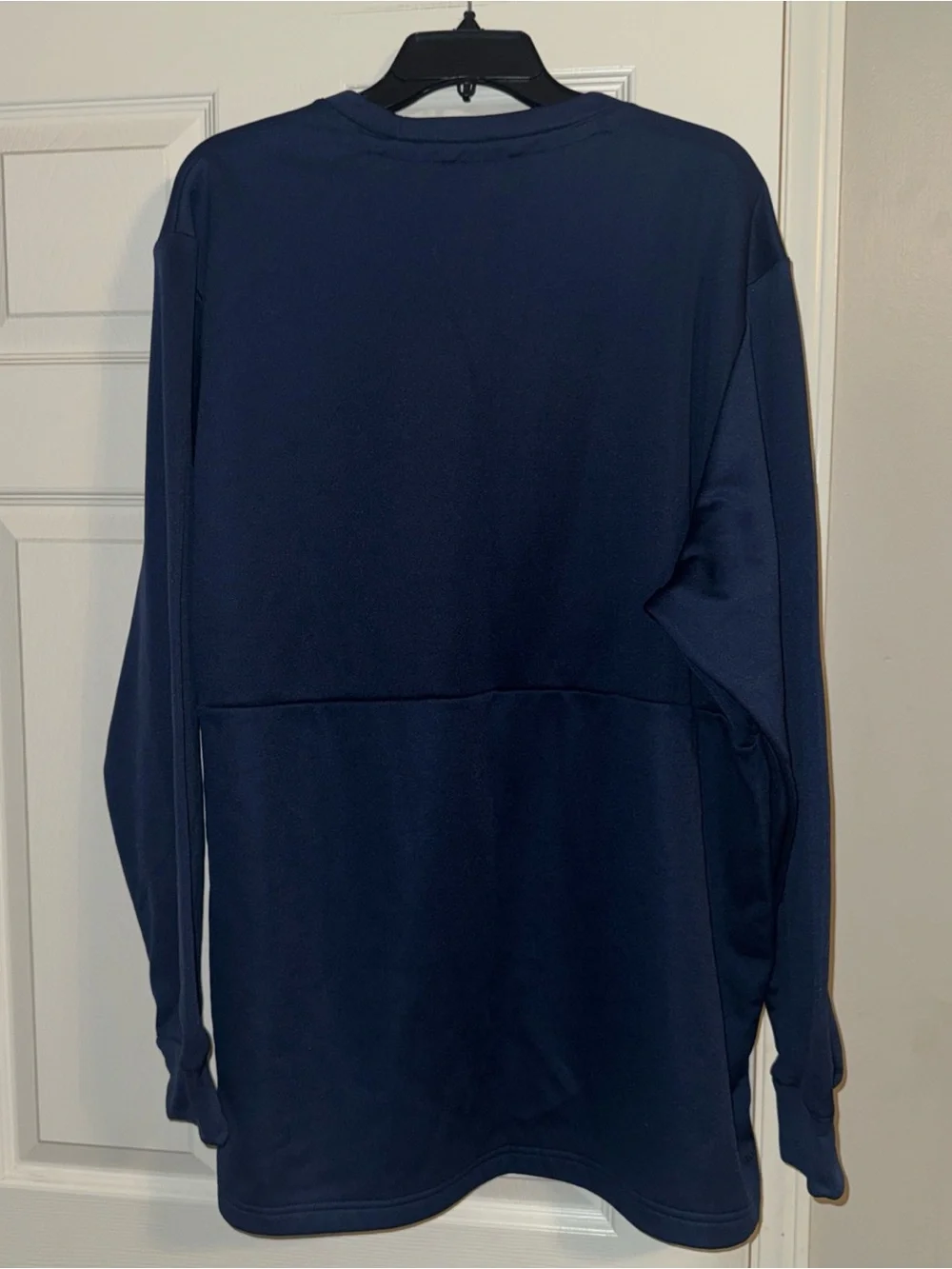 adidas Navy Crewneck Pullover with White Chest Logo